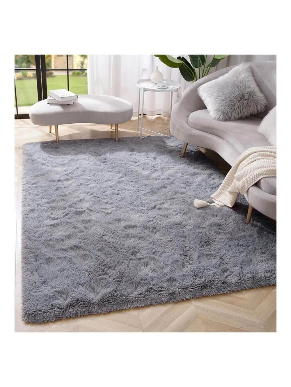 NIB 5’x8’ Gray Ultra Soft Plush Rug